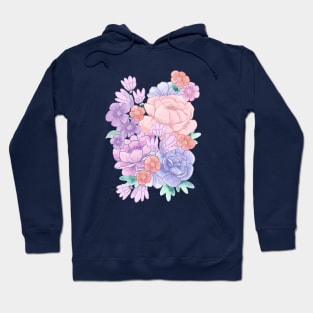 90s Watercolor Floral Overload Hoodie